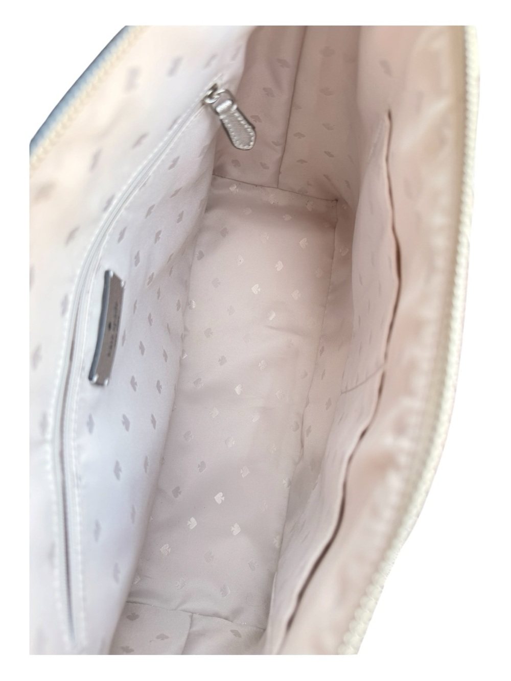 Kate Spade Glitter Lunar Light Silver Tote Bag - Picture 6 of 7